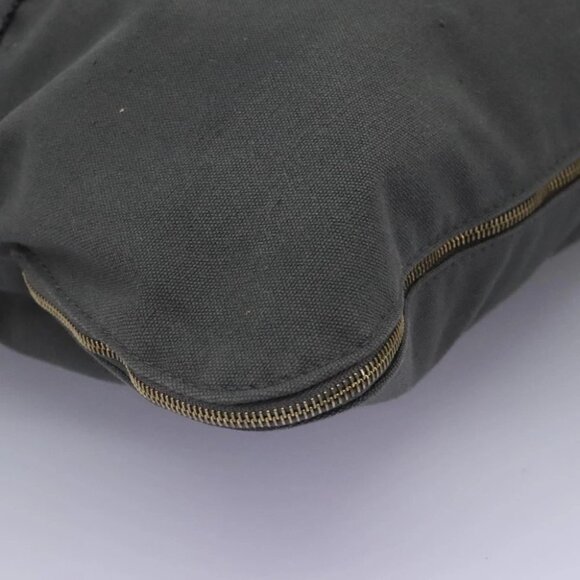HERMES Fourre Tout Porte Documents Business Bag Canvas Gray Silver Auth 124325 - Picture 15 of 16